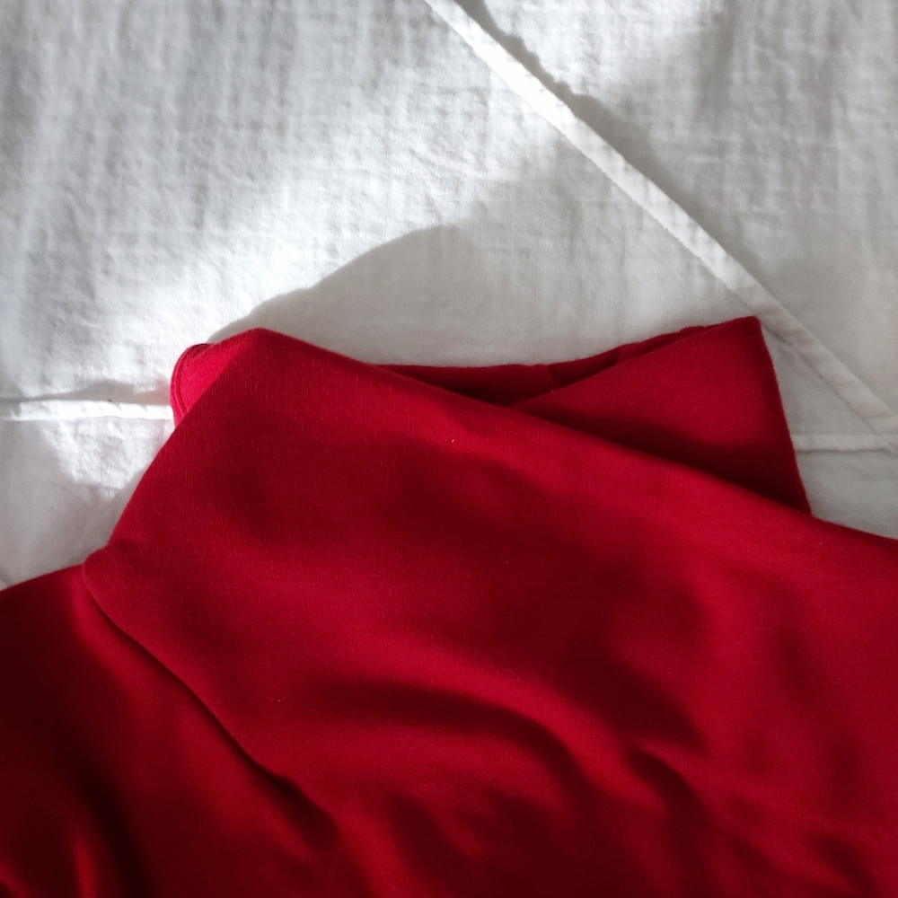 NWT Athleta Cozy Karma mock neck dress in fireengine red!  XS - Picture 6 of 13